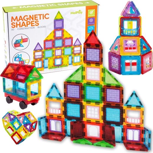 Magnetisk 3D byggesæt – 45 dele