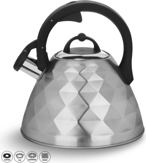 Rustfri fløjtekedel mat 3,4 l