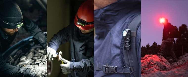 To lysfarver: hvid og rød