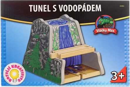 Maxim trætunnel med vandfald