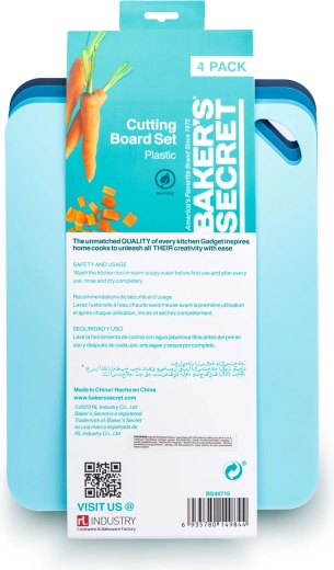 Baker's Secret sæt med 4 skærebrætter 38 × 29 cm