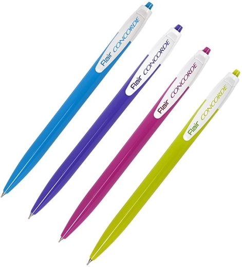 Kuglepen CONCORDE Ezee Click assorterede farver