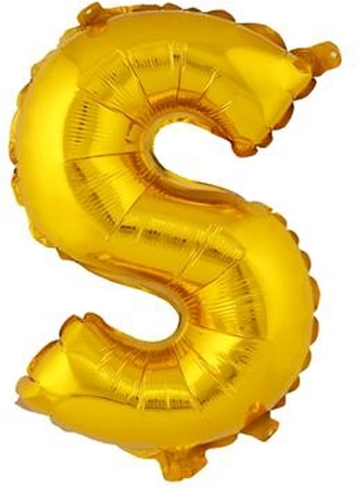 Folieballon bogstav S 30 cm guld TORO