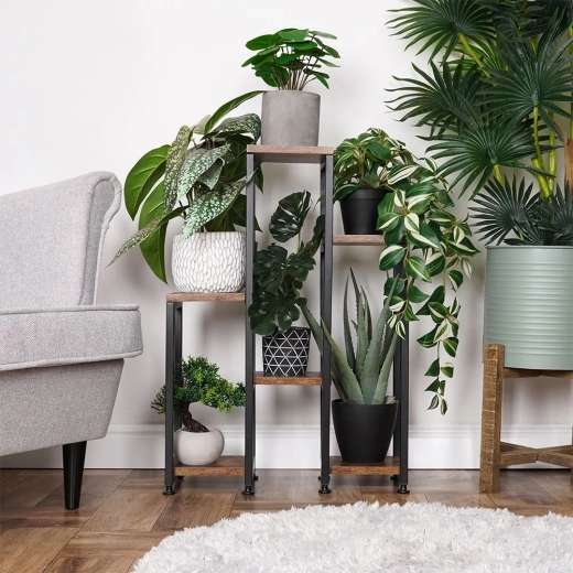 Flerniveaus kaskade til 6 urtepotter