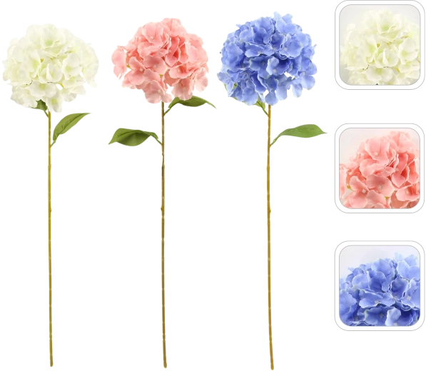 Kunstig hortensia-gren 80 cm – farvemix