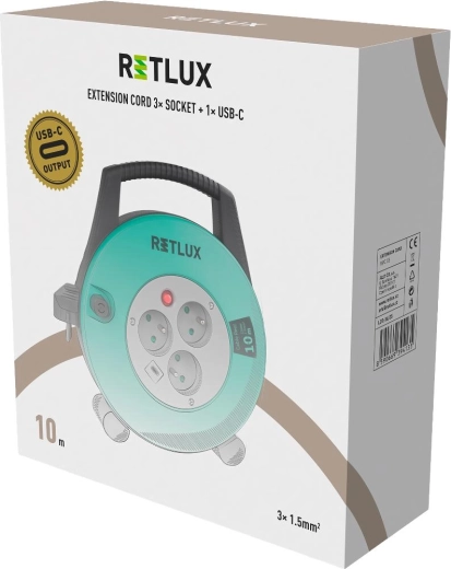 Tre stikkontakter og USB-C-port