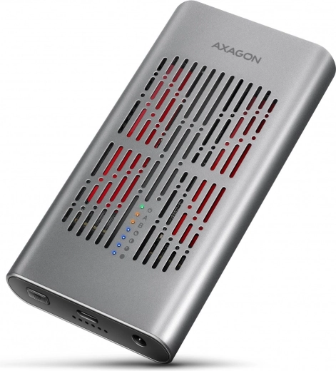Axagon Clone Master aluminiums ekstern kabinet til to NVMe M.2 SSD USB‑C 3.2 Gen 2x2 20 Gbps