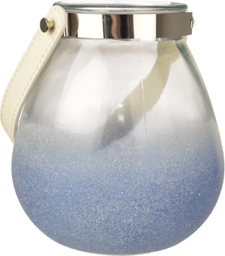 Blå glaslygte 10 × 10 × 10 cm