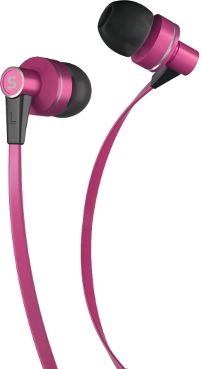 Sencor in-ear-hovedtelefoner i metal med mikrofon, pink