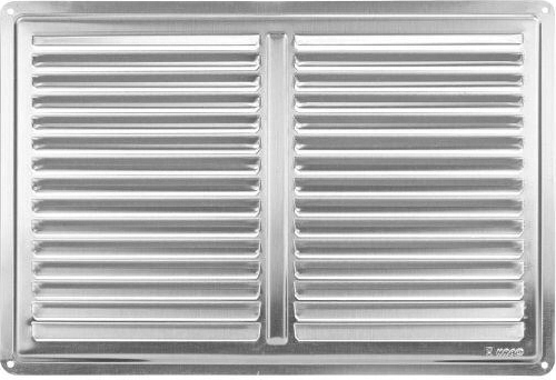 Ventilationsrist 300 × 200 mm i rustfrit stål