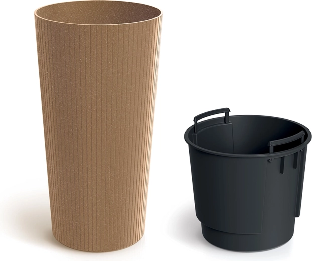 Blomsterpotte Lamia Slim Eco Wood 30 cm naturo