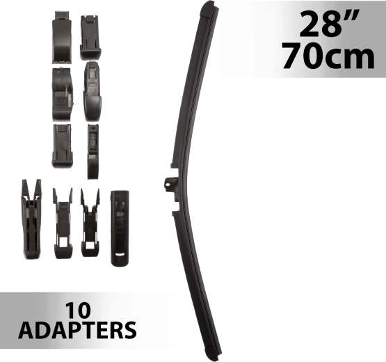 Vinduesvisker Carguard 28″/70 cm med 10 adaptere