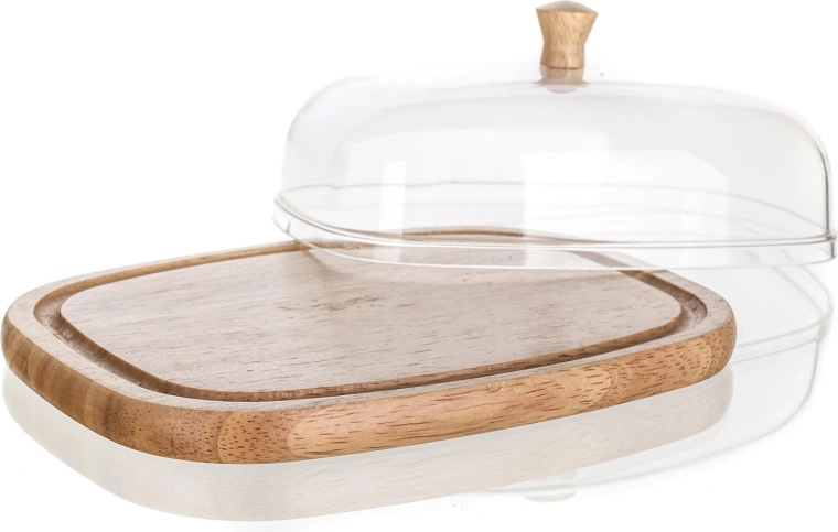 Naturlig træbakke med sikker rille