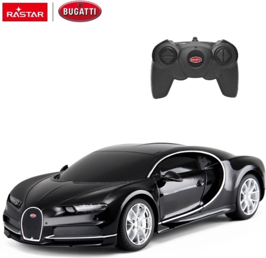Bugatti Chiron RC-bil med fjernstyring Rastar 1:24 sort