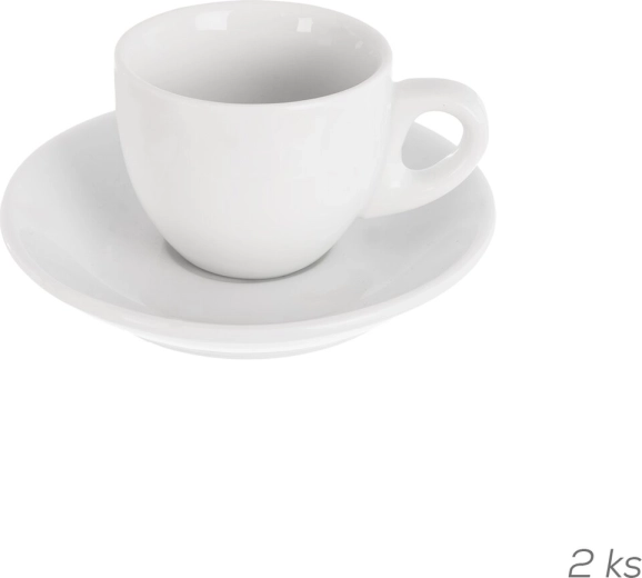 Porcelænskop til espresso med underkop Mona, 2 stk., 100 ml