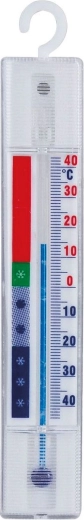 Analogt køleskabstermometer med krog, hvidt