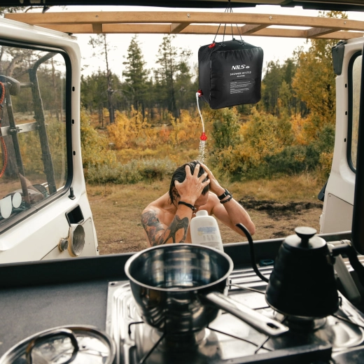 Praktisk bruserslange og ventil