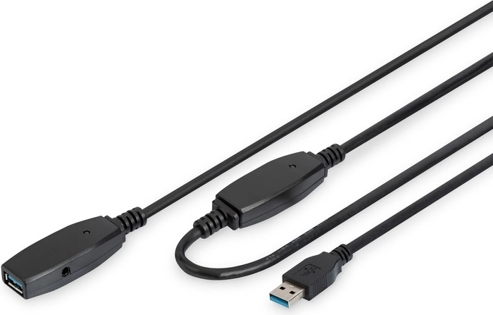 Aktivt forlængerkabel USB 3.0 Type A/A sort 10 m