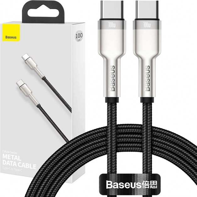 USB-C kabel Baseus 100W, 1m, sort