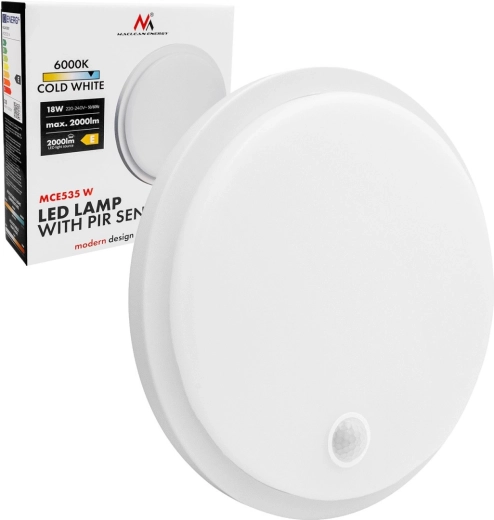 LED-lampe med PIR-bevægelsessensor Maclean MCE535 - 1 stk.