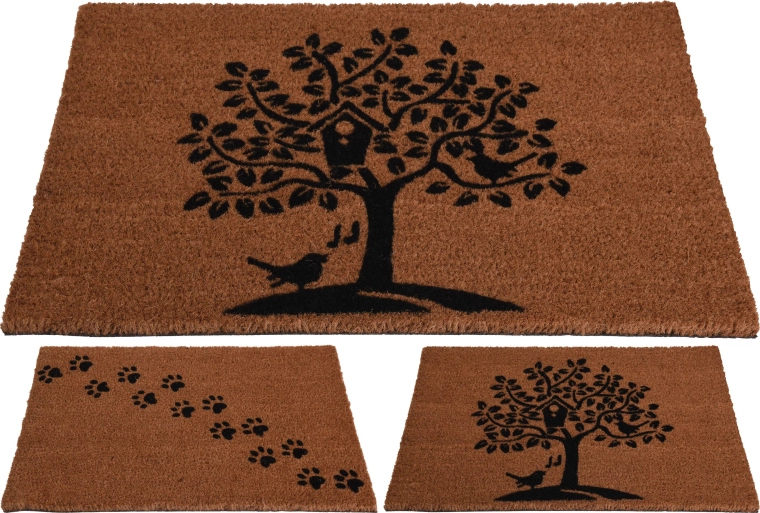Kokosmåtter 40 × 60 cm – mix af designs