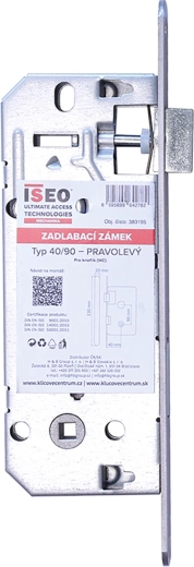 Indstikslås ISEO med nøgle 90/40/20/230