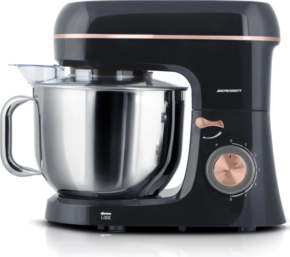 Stor 6 l skål i rustfrit stål med låg