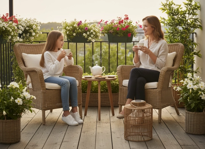 Hyggelig atmosfære til udendørs ophold