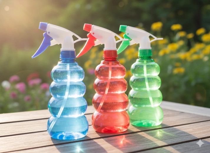 Justerbar spraydyse og farvevarianter