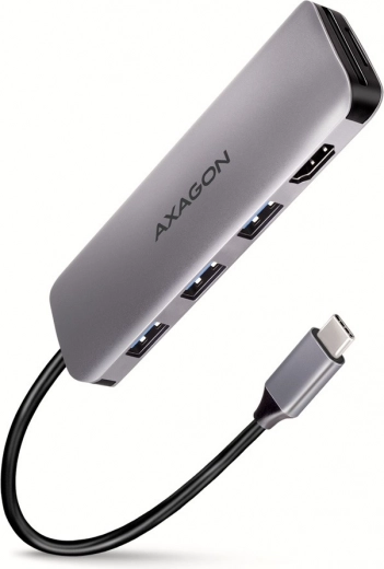 Multiport-hub 3x USB-A + HDMI + SD/microSD, USB-C 3.2 Gen1, 20 cm USB-C-kabel