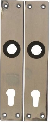 Dørskjold 72 med cylinderindsats K 489, aluminium, 1 par