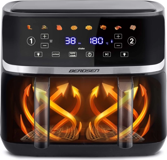 Kraftig varmluftscirkulation og 8 programmer