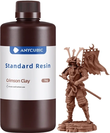 Anycubic standard resin-harpiks til LCD/DLP 3D-print (Crimson Clay – karminrød ler)