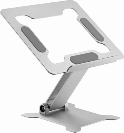 Sammenklappeligt sølvfarvet laptopstativ 15,6"