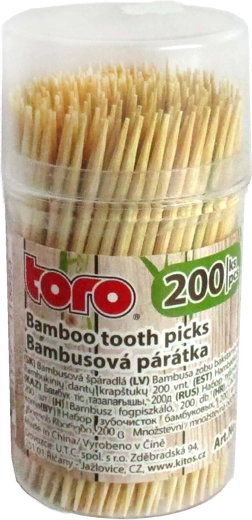 Bambustandstikker i dispenser 200 stk