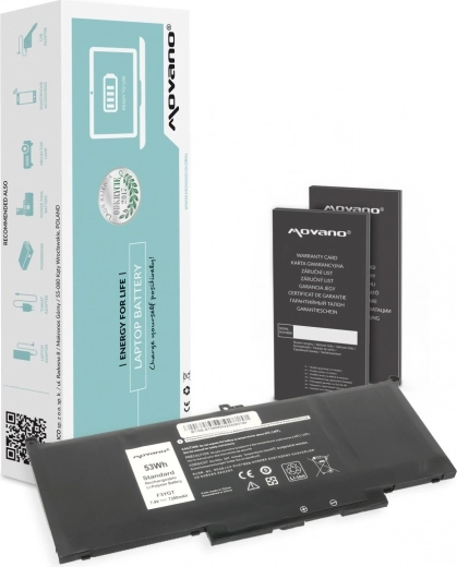 Movano-batteri til Dell Latitude 7390 / 7490 (MYJ96) 7200 mAh 53 Wh