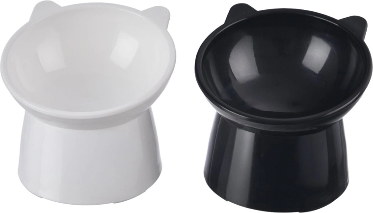 Plastskål til katte 12 × 12 × 14 cm (2 farvevarianter)