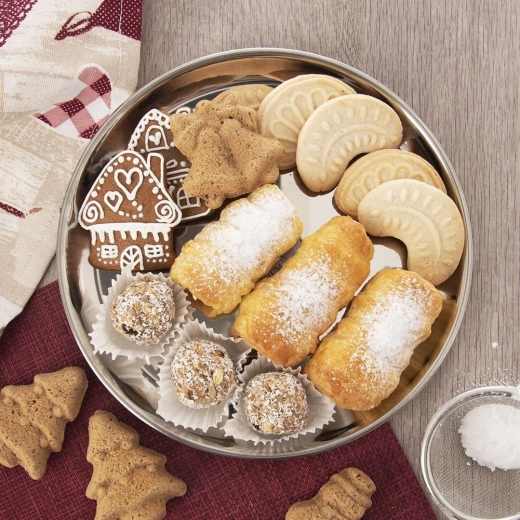 Ideel til småkager, frugt og canapéer