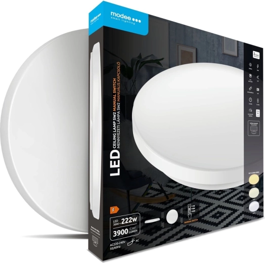 Modee rund loft-LED-lampe 36 W 3CCT 3900 lm med omskifter