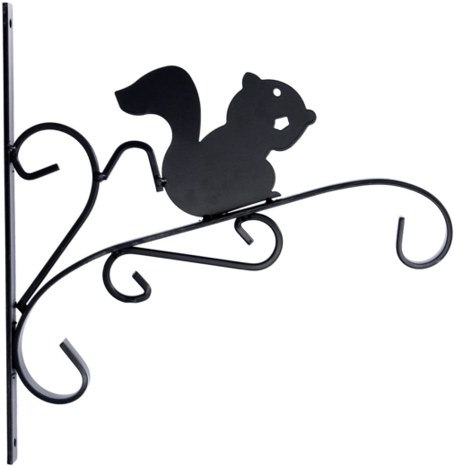 Hængende holder til blomsterkrukke 30 × 28 cm sort – egern