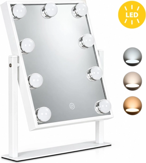 Kosmetikspejl med LED ModernHome 25 × 30 cm
