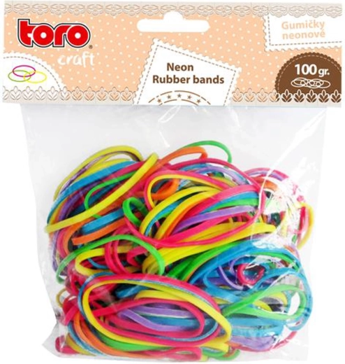 Neon hårelastikker til hår og armbånd 100 g