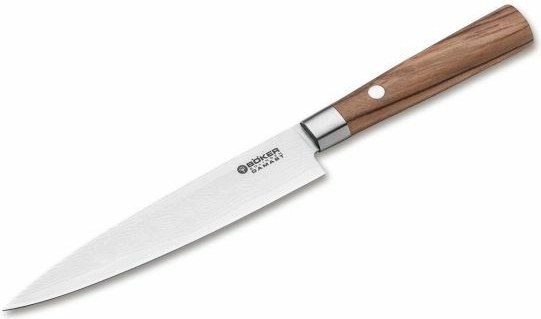 Böker Manufaktur Solingen Damast Olive alsidig køkkenkniv 15 cm