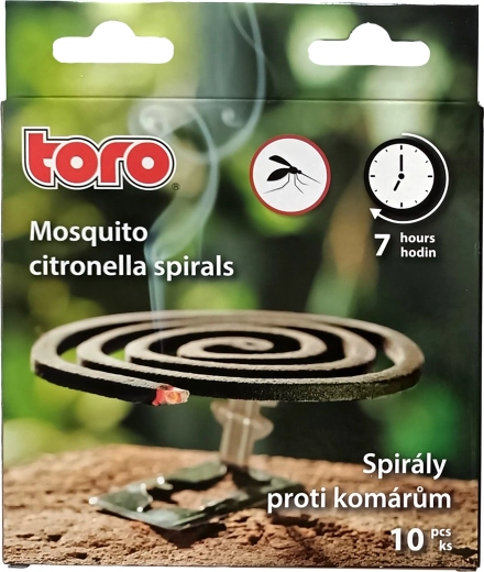 Citronellaspiraler mod myg, 10 stk., brændetid 7 t