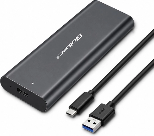 Qoltec eksternt aluminiumskabinet til M.2 NVMe SSD med USB-C