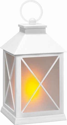 Solight hvid LED-julelanterne med timer