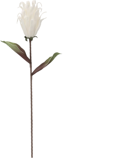 Dekorativ blomst 76 cm hvid
