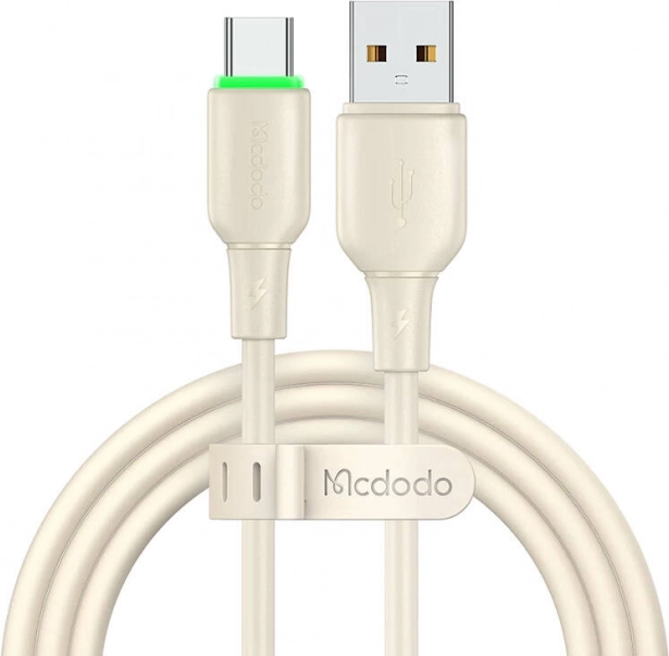 USB‑C-kabel Mcdodo med LED-diode 1,2 m, beige