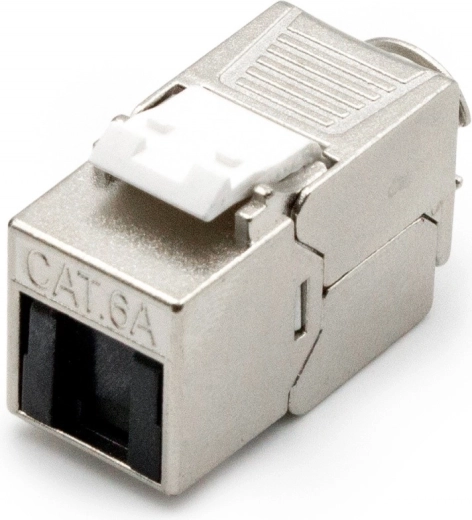 Keystone-modul RJ45 cat.6A afskærmet, værktøjsfri med støvhætte - 1 stk.