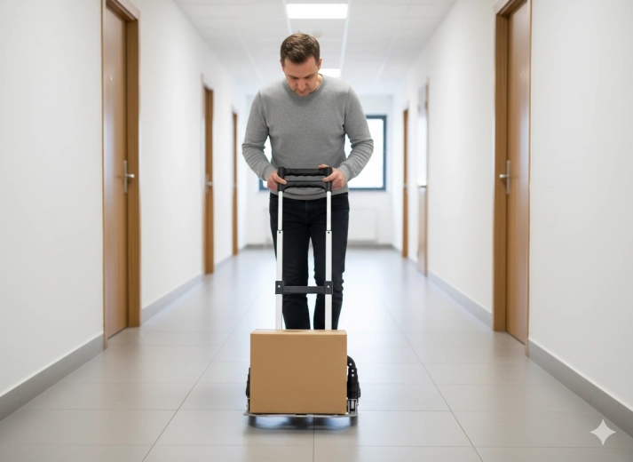 Teleskopskaft og stabil læsseplade